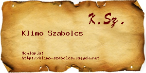 Klimo Szabolcs névjegykártya